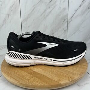 Brooks Adrenaline GTS 23 Mens Size 12 D Black White Running Shoes 1103911D004